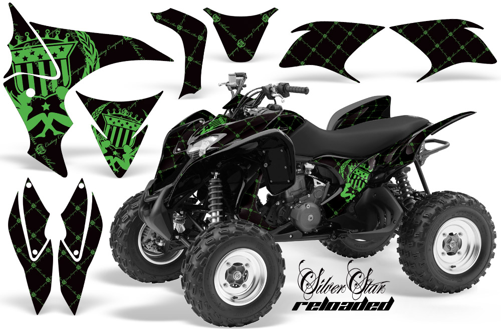 Honda TRX 700 Graphics Reloaded GREEN BLACKBG